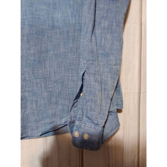 Express Shirt Men's XXL Chambray Button Front Long Sleeve - Picture 4 of 8